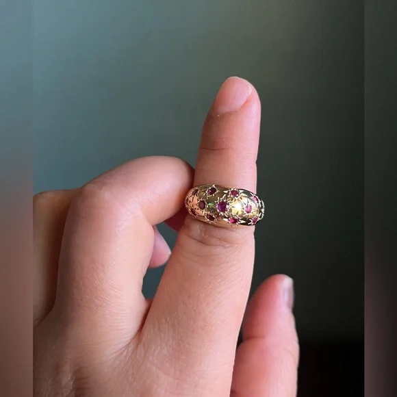 14k yellow gold & Ruby ring - Picture 6 of 7